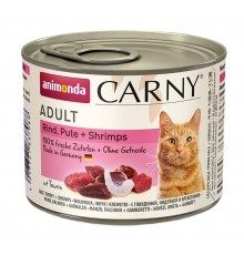 ANIMONDA Carny Взрослый Говядина, индейка и креветки - влажный корм для котов - 200г