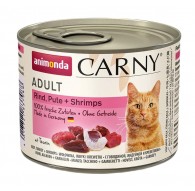ANIMONDA Carny Взрослый Говядина, индейка и креветки - влажный корм для котов - 200г