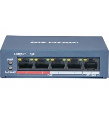 Hikvision DS-3E0105P-E/M(B) network switch L2 Fast Ethernet (10/100) Power over Ethernet (PoE) Grey