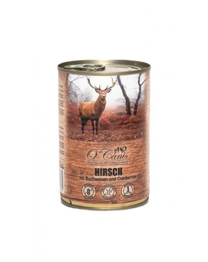 O'CANIS canned dog food- wet food- deer with buckwheat - 400 g