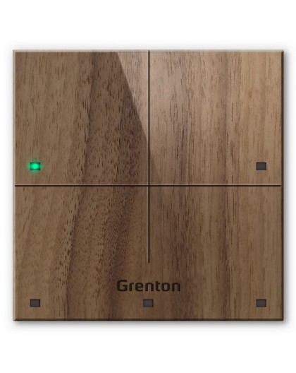 Grenton touch panel / 4 touch fields / TF-Bus / dark wooden front