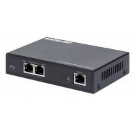 Intellinet 2-Port Gigabit Ultra PoE Extender, Adds up to 100 m (328 ft.) to PoE Range, PoE Power Budget 60 W, Two PSE Ports with