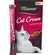 MIAMOR Cat Cream Beef - cat treats - 5x15g