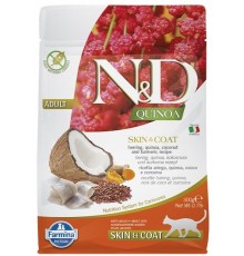 FARMINA N&D Quinoa Skin&Coat Cat Herring and Coconut Adult - dry cat food - 300 g