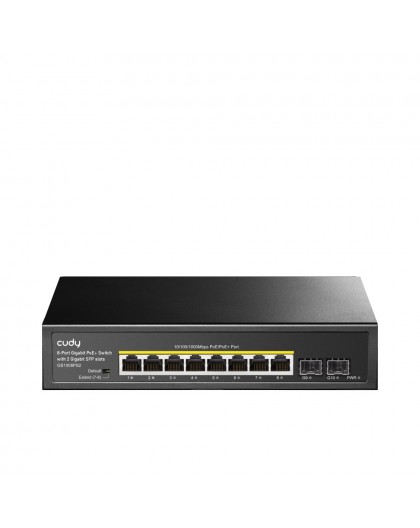 Cudy GS1008PS2 network switch Unmanaged Gigabit Ethernet (10/100/1000) Power over Ethernet (PoE) Black