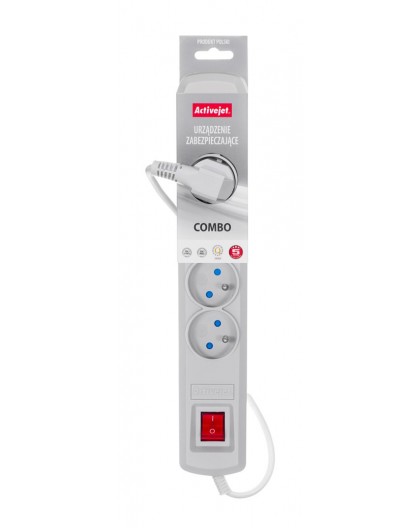 Activejet grey power strip with cord ACJ COMBO 5G/1,5M/BEZP. AUT/S