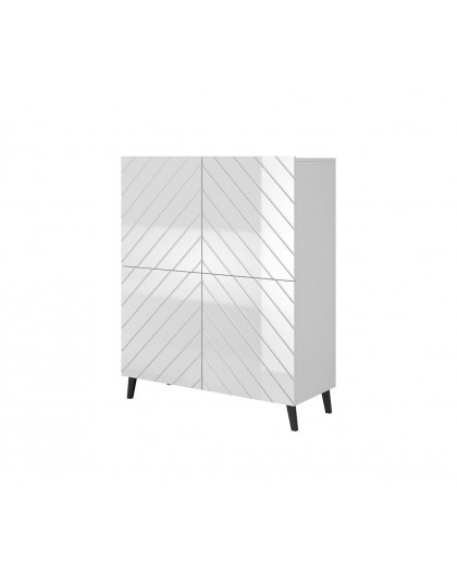 Shelving ABETO 100.5 x 40 x 121.5 cm white/gloss white