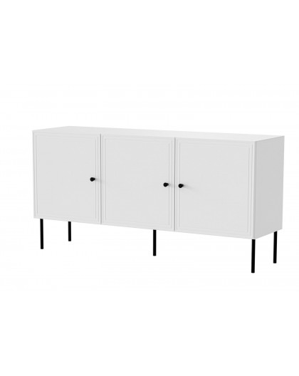 3D chest of drawers PALAZZO BIS 151x40x75 white matt