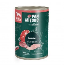 PAN MIĘSKO with Herbs Rabbit Pate - wet dog food - 400g