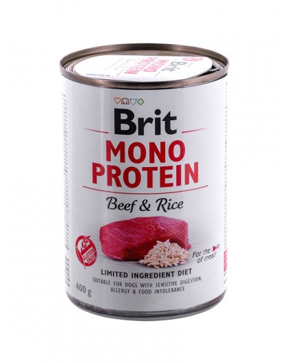 BRIT Mono Protein Veise ja Riisi - märg koeratoit - 400g