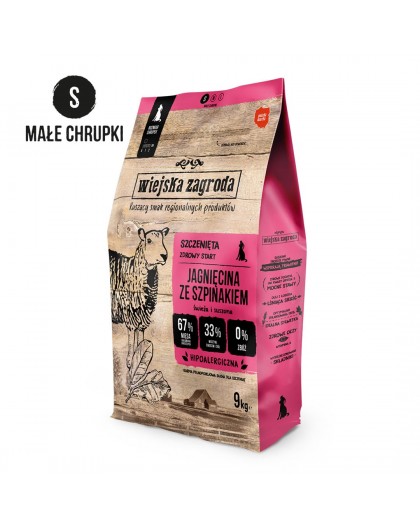 Maaloomaar lambakas spinachiga S - kuivtoit kutsikatele - 9kg