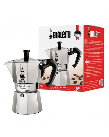 Bialetti Moka Express Moka pot 0.3 L Aluminium, Black