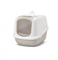 SAVIC Nestor Jumbo White - Coffee - covered cat litter box - 66.5x48.5x46.5 cm - 1 pc.