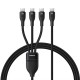 Baseus Flash Series Type C to C+C+C fast charging cable 480 Mbps Black