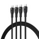 Baseus Flash Series Type C to C+C+C fast charging cable 480 Mbps Black