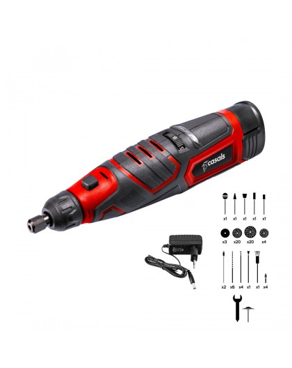 Cordless electric sander with accessories 12V CASALS CMG1205BC