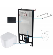6-in-1 concealed toilet set
