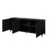 MARMO 3D chest of drawers 200x45x80,5 cm matte black/marble black