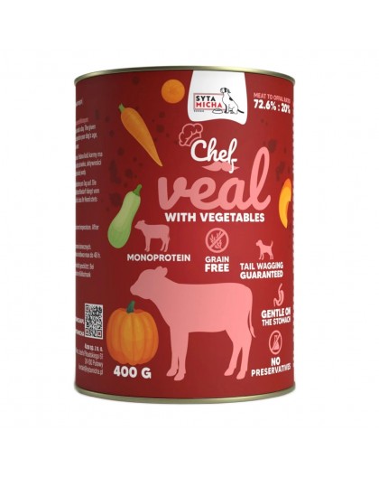 SYTA MICHA Chef Veal with vegetables - wet dog food - 400g