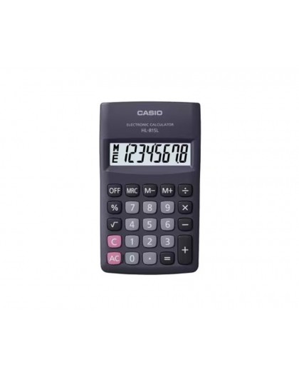 CASIO HL-815L-BK BOX pocket calculator, 8-digit, 69.5x118mm, black