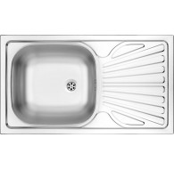 1-bowl steel sink with drainer