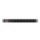 LANBERG POWER STRIP PDU RACK 19" (1U, 16A, 8X 230V PL, 2m)
