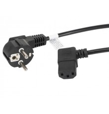 Кабель питания Lanberg CA-C13C-12CC-0018-BK черный 2 м с разъемом C13 CEE7/7