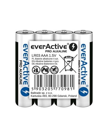 Alkaline batteries AAA / LR03 everActive Pro 4 pcs