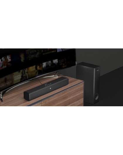 Creative Stage 360 - helisüsteem - TV/monitorile - 2.1-kanaliline - juhtmevaba - Bluetooth - 120 vatti (kokku) - must