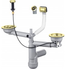 Siphon for 1.5- and 2-bowl granite sink - Space-Saver