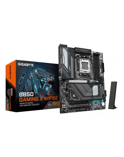GIGABYTE B850 GAMING X WIFI6E Motherboard - AMD Ryzen 9000 Series CPUs, 12+2+2 Phases Digital VRM, up to 8200MHz DDR5 (OC), 1xPC