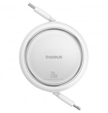Baseus Free2Pull - 20 W USB-C kuni Lightning taandatav kaabel, 1 m (valge)