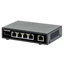 Intellinet 5-Port Gigabit Ethernet PoE+ Switch, Four PSE PoE Ports, IEEE 802.3at/af (PoE+/PoE) Compliant, PoE Power Budget up to