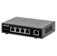 Intellinet 5-Port Gigabit Ethernet PoE+ Switch, Four PSE PoE Ports, IEEE 802.3at/af (PoE+/PoE) Compliant, PoE Power Budget up to