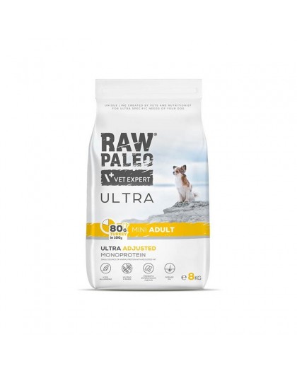 RAW PALEO Ultra Mini Adult Turkey - dry dog ​​food - 8 kg