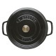 Staub Round Cast Iron Casserole - 3.8 ltr, Black