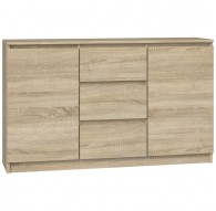 Topeshop KOMODA 2D3S DĄB SONOMA chest of drawers