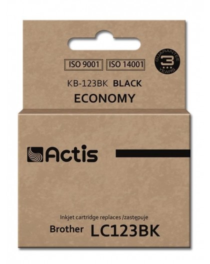 Actis KB-123Bk Ink (replacement for Brother LC123BK/LC121BK Standard 15 ml black)