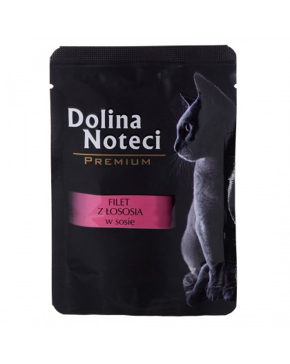 Dolina Noteci Premium salmon fillet with sauce - wet cat food - 85 g