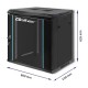 Qoltec 19" RACK cabinet | 12U | 600 x 635 x 450 | Black | Hanging
