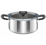 Pot 3L stainless steel with lid Functional