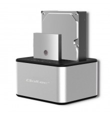 Qoltec 5316 2x HDD / SSD docking station | 2.5 "/3.5" SATA | USB 3.0 | Clonning
