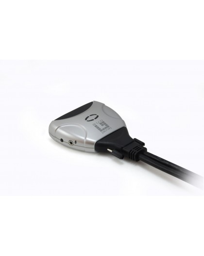 LevelOne 2-Port USB DVI-D Single Link Cable KVM Switch, audio support