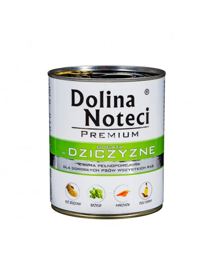 DOLINA NOTECI Premium Rich in game - Wet dog food - 800 g