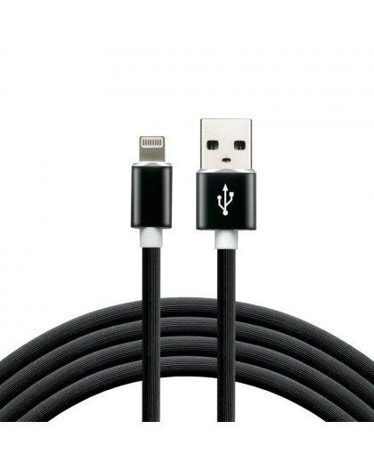 everActive cable USB Lightning 1m - Black, silicone, quick charge, 2,4A - CBS-1IB
