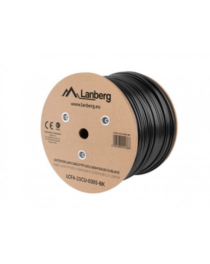 Lanberg LCF6-21CU-0305-BK networking cable Black 305 m Cat6 F/UTP (FTP)