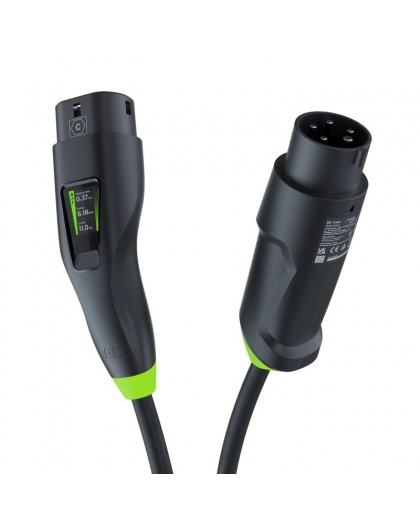 Green Cell Habu EVGC01 Mobile EV charger for electric vehicles 11 kW 7 m Type 2 CEE Wallbox Black