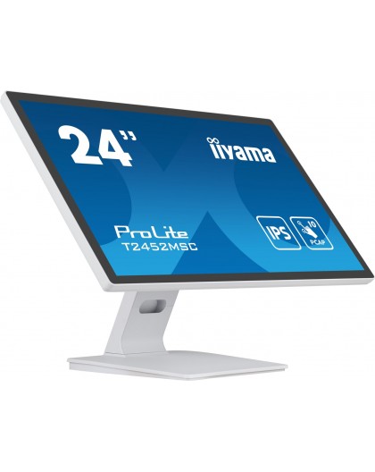 iiyama ProLite 23.8” PCAP 10pt touchscreen monitor featuring IPS panel technology, Edge-to-Edge glass design and anti fingerprin