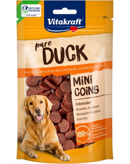 VITAKRAFT Duck Mini Coins - dog treat - 80g