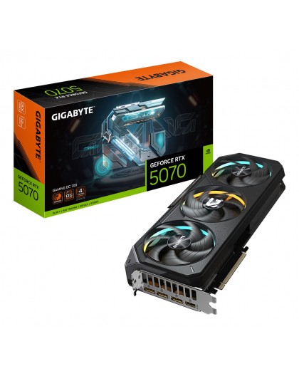 GIGABYTE GeForce RTX 5070 GAMING OC 12G Graphics Card - 12GB GDDR7, 192bit, PCI-E 5.0, 2625 MHz Core Clock, 3 x DP 2.1a, 1 x HDM